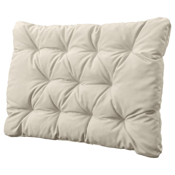 KUDDARNA - Outdoor back cushion, light gray-beige,62x44 cm