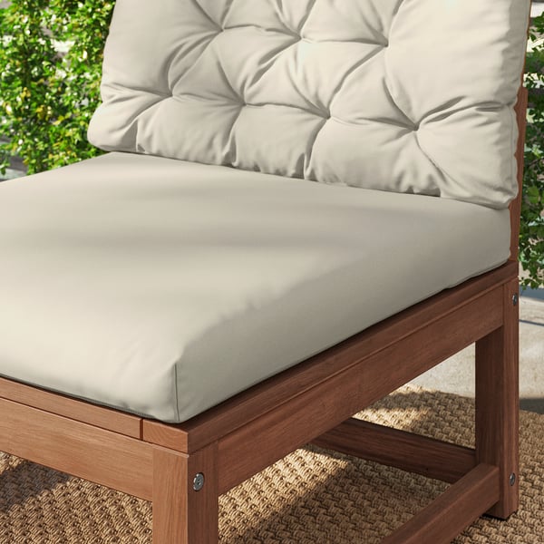 KUDDARNA - Outdoor seat cushion, light gray-beige,62x62 cm