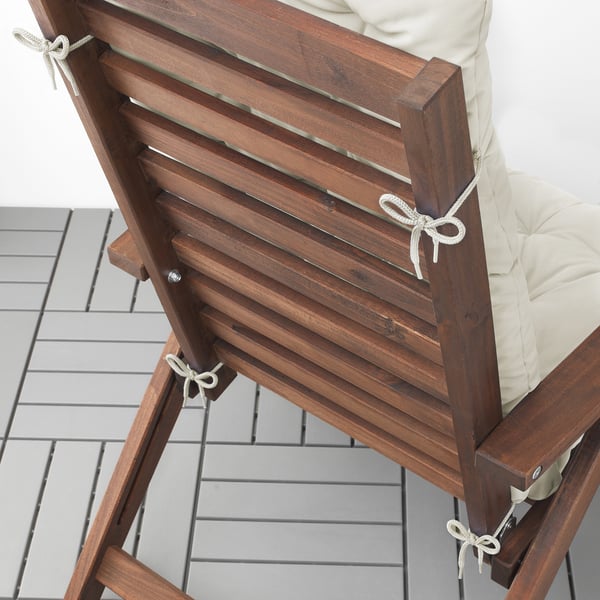KUDDARNA - Outdoor seat/back cushion, light gray-beige,116x45 cm