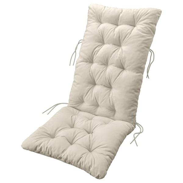 KUDDARNA - Outdoor seat/back cushion, light gray-beige,116x45 cm