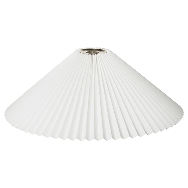 KUDDLAVA - KUDDLAVA Pendant lamp shade, pleated white, 59 cm