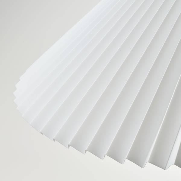 KUDDLAVA pendant lamp shade, pleated white, 59 cm
