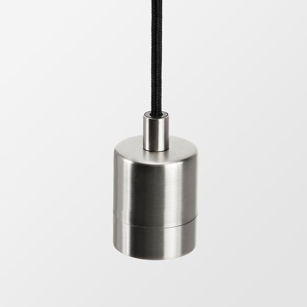 KUDDLAVA / SKAFTET pendant lamp, pleated white, 59 cm