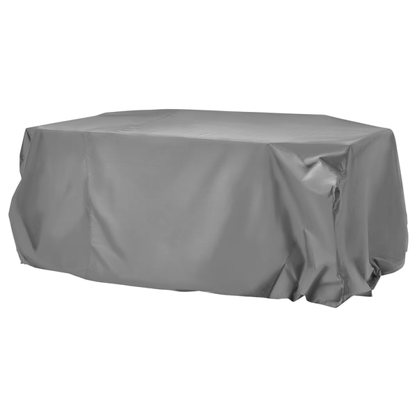 KUGGASKÄR - Garden furniture protection sheet, gray,220x220 cm