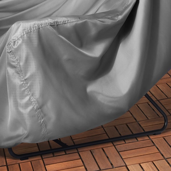 KUGGASKÄR - Garden furniture protection sheet, gray,220x220 cm