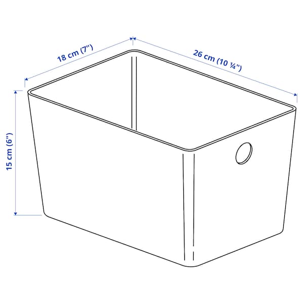 KUGGIS box, white, 18x26x15 cm