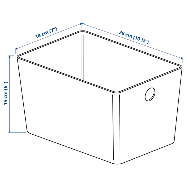 KUGGIS - KUGGIS Box, white, 18x26x15 cm