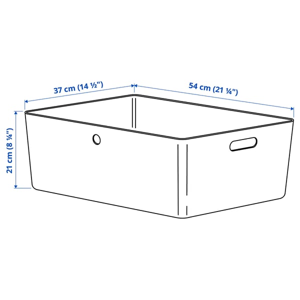 KUGGIS box, white, 37x54x21 cm