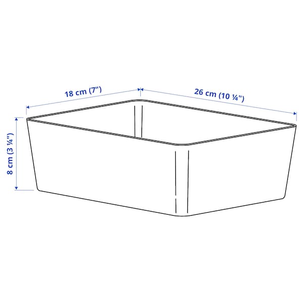 Ikea KUGGIS - Box, white, 18x26x8 cm