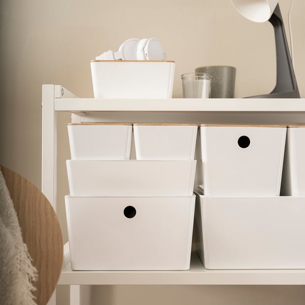 KUGGIS - KUGGIS Box, white, 13x18x8 cm