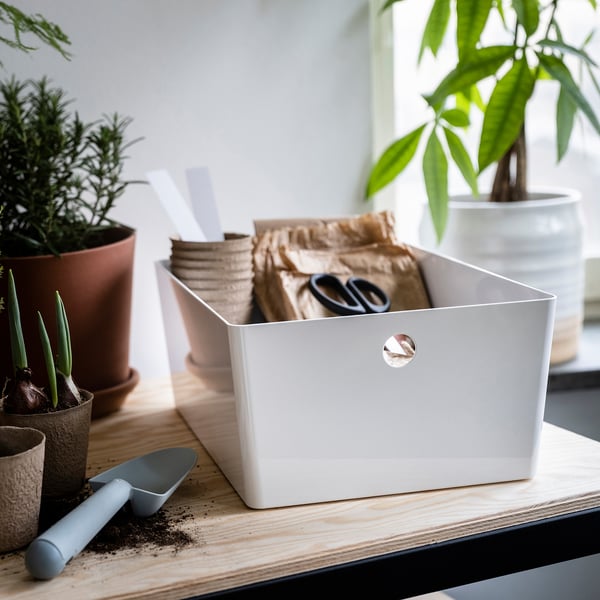 KUGGIS box, white, 26x35x15 cm