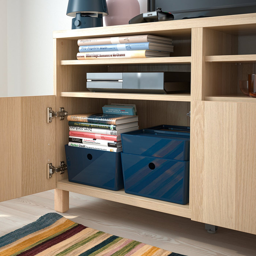 KUGGIS box, black-blue, 18x8x26 cm