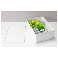 KUGGIS - Container with lid, white,37x54x21 cm