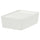 KUGGIS - Box with lid, white, 18x26x8 cm