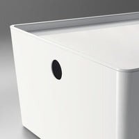 KUGGIS - Container with lid, white,26x35x15 cm