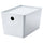 KUGGIS - KUGGIS Box with lid, white, 18x26x15 cm