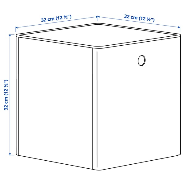 KUGGIS storage box with lid, white, 32x32x32 cm