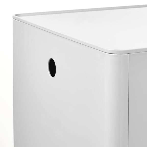 KUGGIS storage box with lid, white, 32x32x32 cm