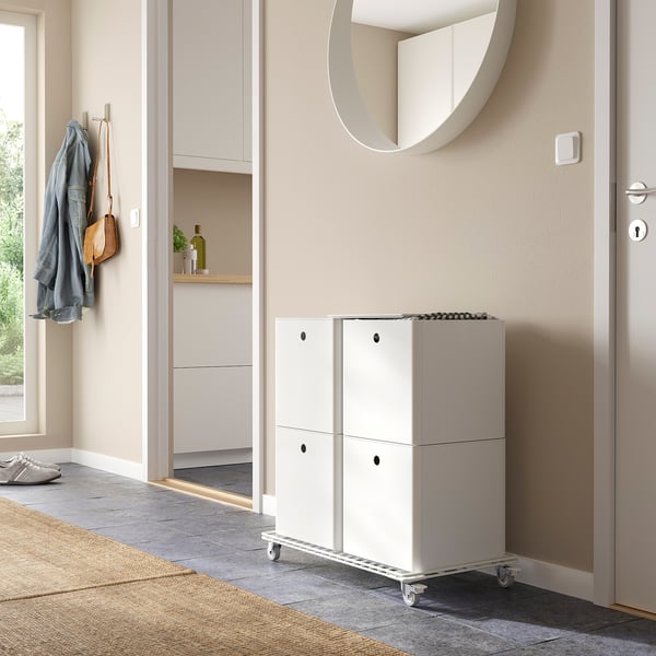KUGGIS - KUGGIS Storage box with lid, white, 32x32x32 cm