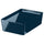 KUGGIS box with lid, black-blue, 18x8x26 cm