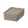 KUGGIS - Box with lid, dark grey-beige, 18x26x8 cm