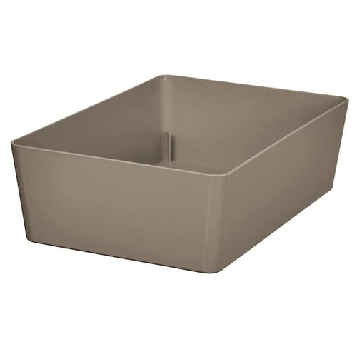 KUGGIS - Container, dark grey-beige,18x26x8 cm