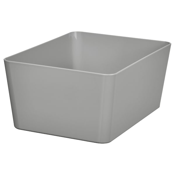 KUGGIS - Container, light grey,13x18x8 cm