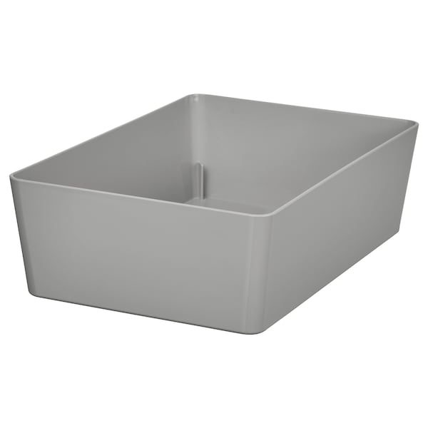 KUGGIS - Box, light grey, 18x26x8 cm