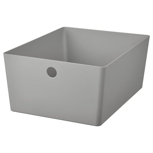 KUGGIS - KUGGIS Box, light grey, 26x35x15 cm