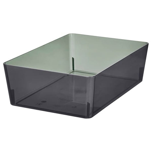 Ikea KUGGIS - Box, transparent black, 18x26x8 cm