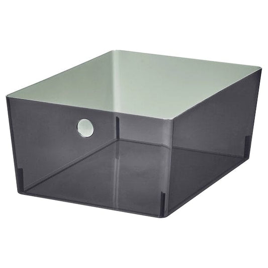 Ikea KUGGIS - Box, transparent black, 26x35x15 cm