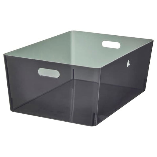 Ikea KUGGIS - Box, transparent black, 37x54x21 cm