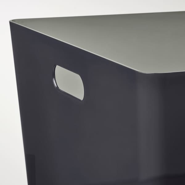 Ikea KUGGIS - Box, transparent black, 37x54x21 cm