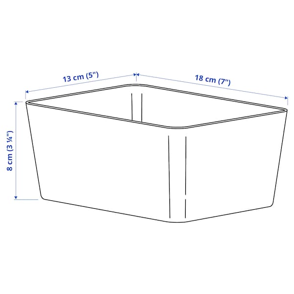 Ikea KUGGIS - Box, transparent black, 13x18x8 cm