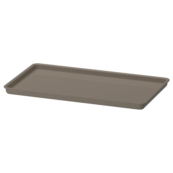 KUGGIS - KUGGIS Lid, dark grey-beige, 18x26 cm