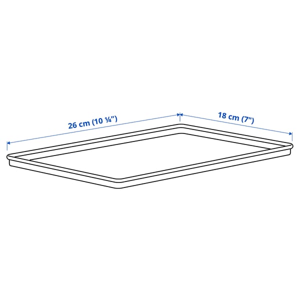 KUGGIS lid, light grey, 18x26 cm