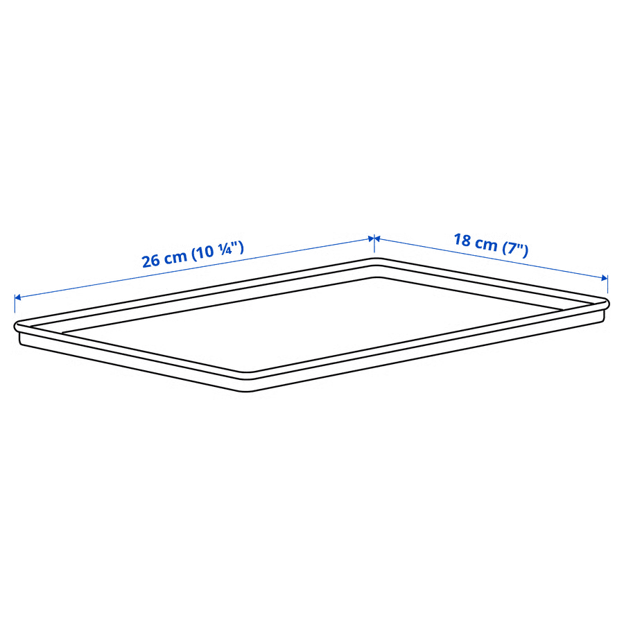 KUGGIS lid, light grey, 18x26 cm