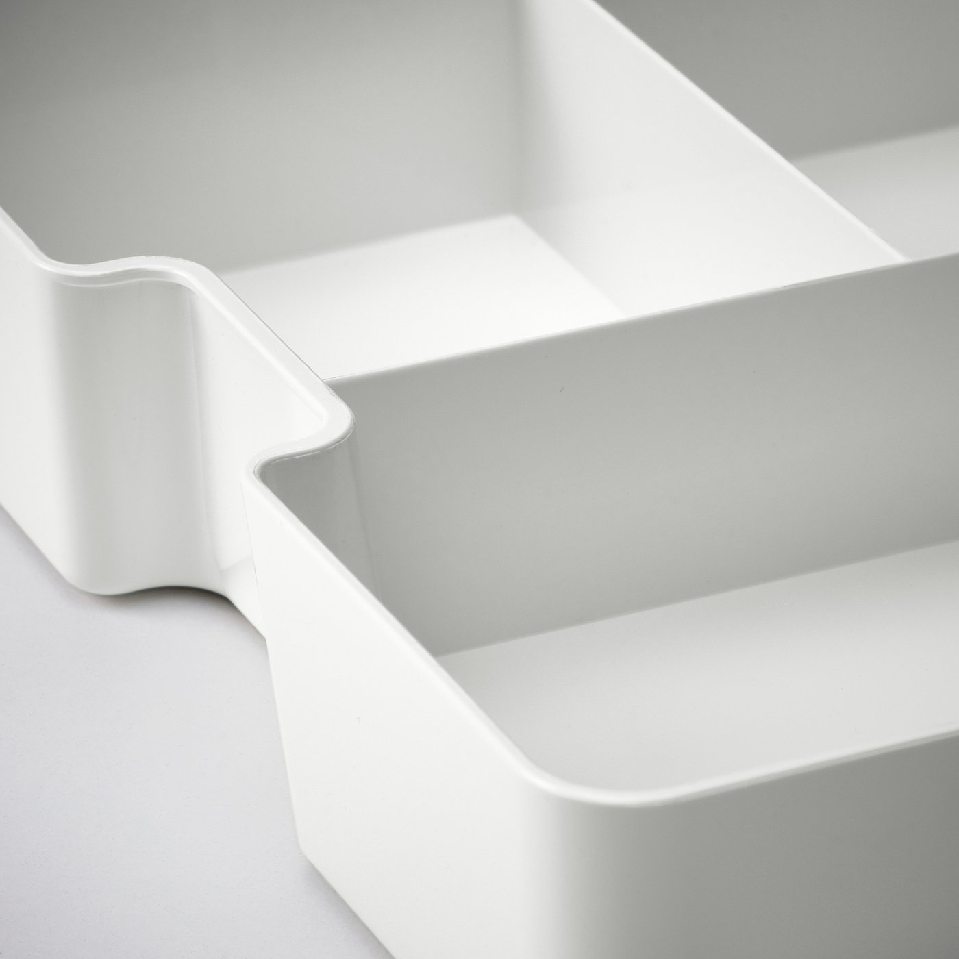 KUGGIS insert with 5 compartments, white, 26x17 cm