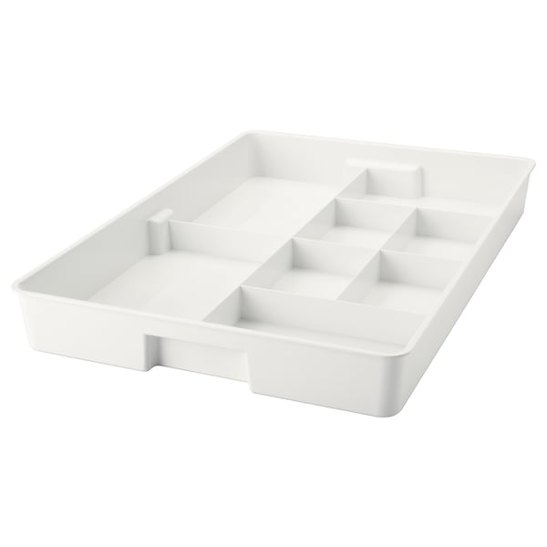 KUGGIS insert with 8 compartments, white, 53x36 cm