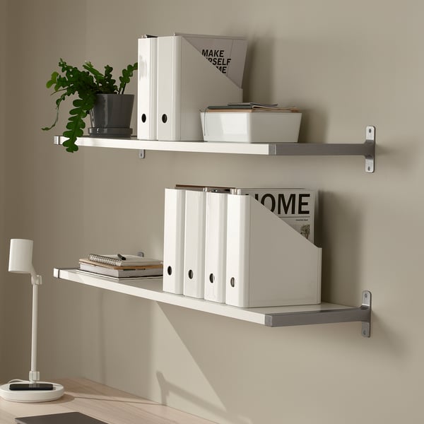 KUGGIS magazine file, white, 10x29x25 cm, 2 pack