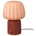 KULGLASS Bluetooth speaker lamp, red brown/pink, 267 cm