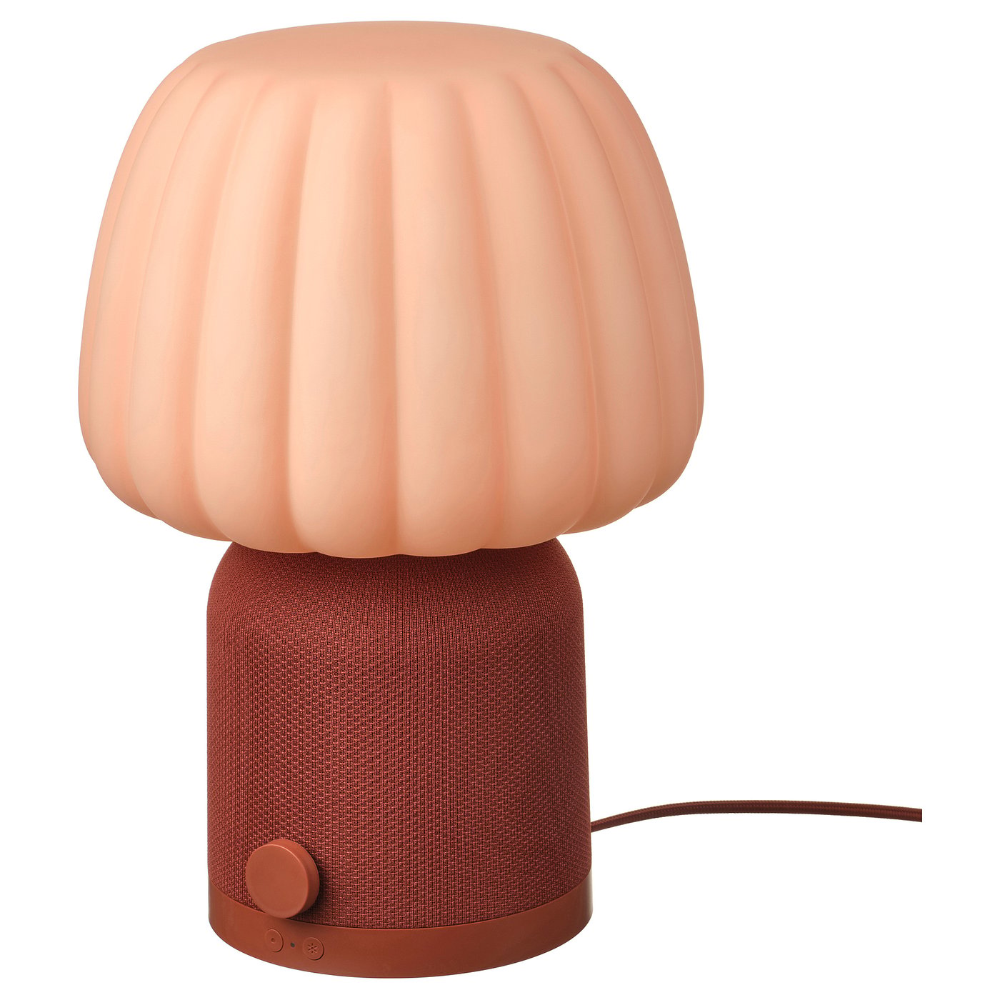 KULGLASS Bluetooth speaker lamp, red brown/pink, 267 cm