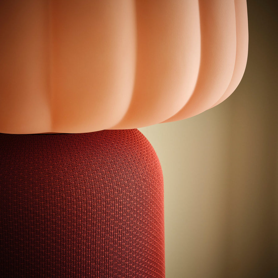 KULGLASS Bluetooth speaker lamp, red brown/pink, 267 cm