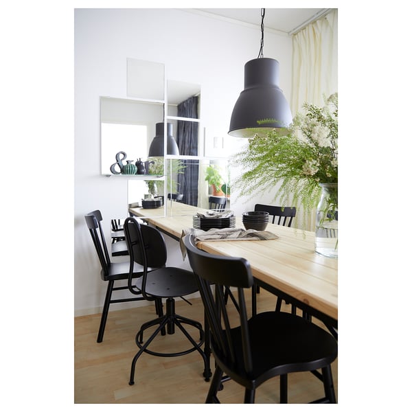 KULLABERG swivel chair, black, 58 cm