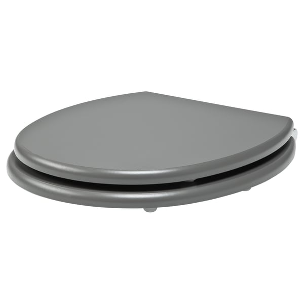 KULLARNA toilet seat, grey, 37 cm