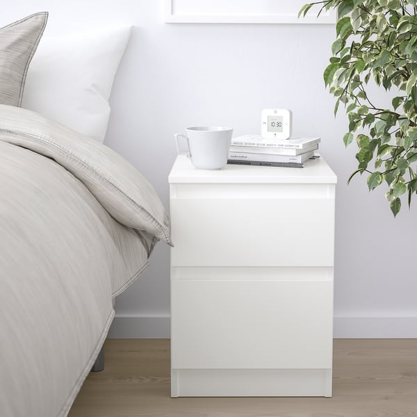 KULLEN chest of 2 drawers, white, 35x49 cm