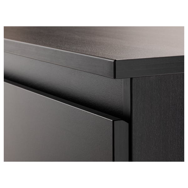 KULLEN chest of 5 drawers, black-brown, 70x40x112 cm