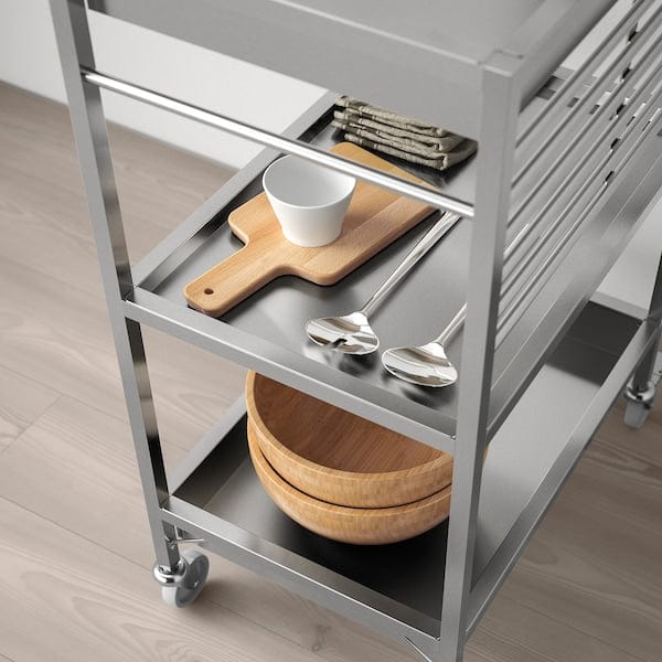 Ikea KUNGSFORS - Kitchen trolley, stainless steel, 60x40 cm