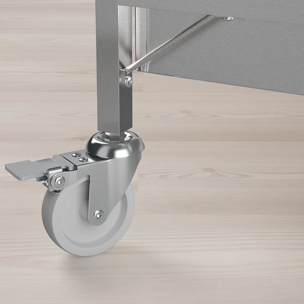 KUNGSFORS kitchen trolley, stainless steel, 60x40 cm
