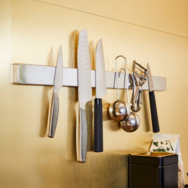 KUNGSFORS magnetic knife rack, stainless steel, 56 cm